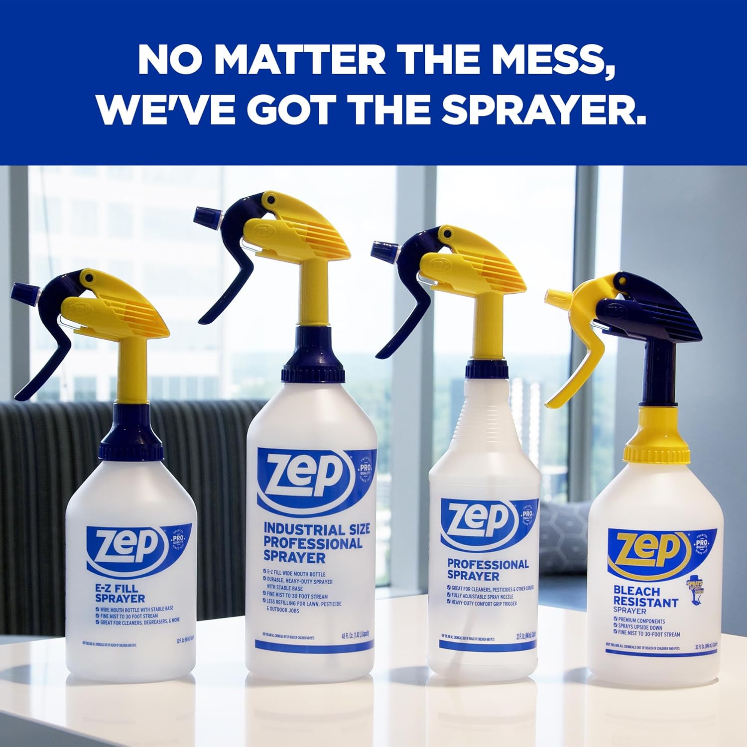 Zep New Bleach Resistant Professional Sprayer 2.0 Bottle 32 Ounces - 30 Foot Spray, Adjustable Nozzle - Image 7
