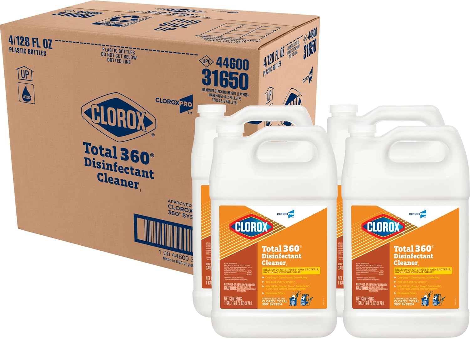 CloroxPro Total 360 Disinfectant Cleaner, Industrial Cleaning and Disinfecting Spray, 128 Ounces Each (4 Pack) - 31650 - Image 5