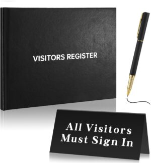 3 Pcs Visitor Log Book Set 120 Page...
