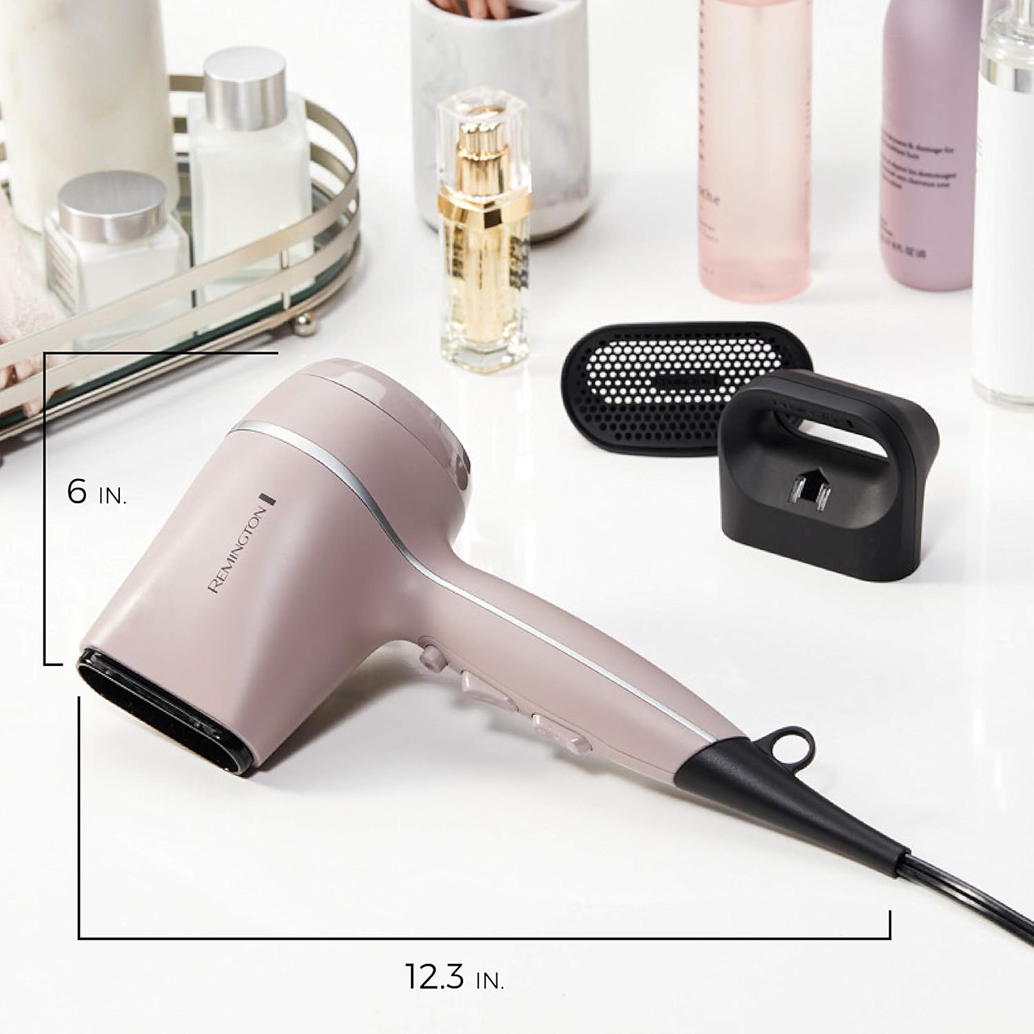 Remington Pro Wet2style Hair Dryer, With Ionic & Ceramic Drying Technology, Mauve, 1875 Watts of Drying Power - Image 8