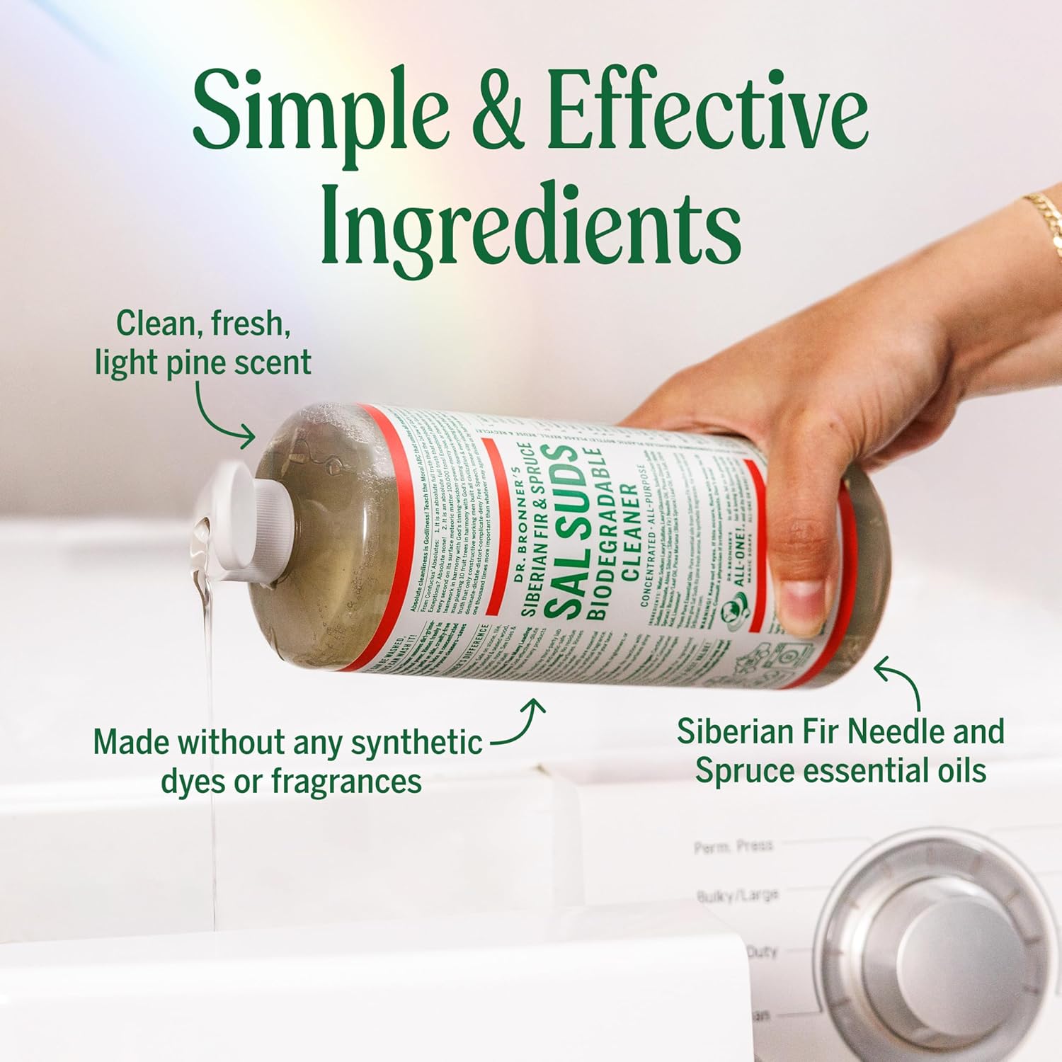 Dr. Bronner's - Sal Suds Biodegradable Cleaner (32oz, 2-Pack) – Concentrated All Purpose Cleaning Solution & Mop Soap, For Floors, Laundry & Dishes – Powerful Formula Made with Plant-Based Surfactants - Image 3