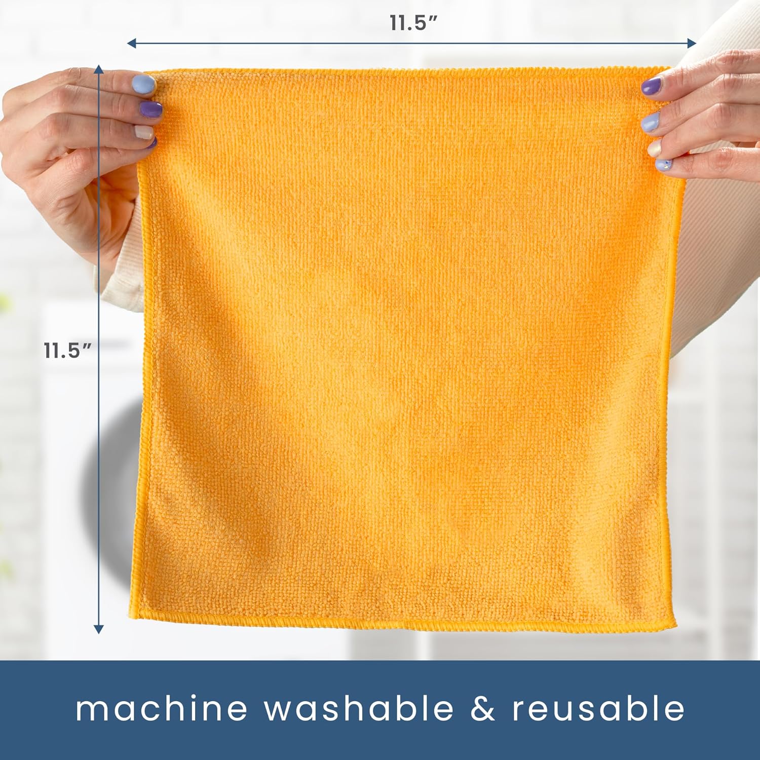 S&T INC. 150 Pack Microfiber Cleaning Cloth, Bulk Towels for Home, Reusable Microfiber Towels for Cars, Cleaning Rags, Assorted, 11.5 Inches x 11.5 Inches, 150 Count - Image 7
