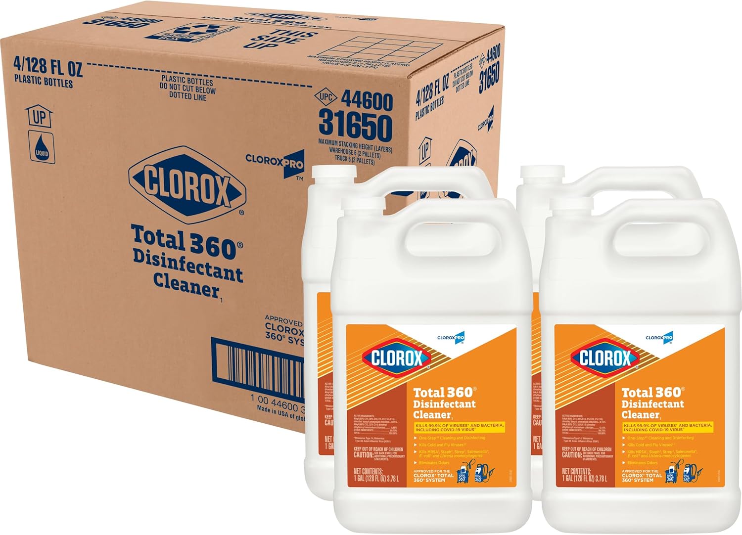 CloroxPro Total 360 Disinfectant Cleaner, Industrial Cleaning and Disinfecting Spray, 128 Ounces Each (4 Pack) - 31650 - Image 12