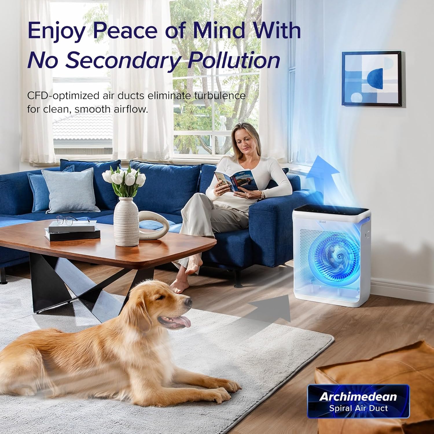 LEVOIT Air Purifiers for Home Large Room Up to 1875 Ft² with Washable Pre-Filter, AHAM VERIFIDE, Air Quality Monitor, HEPA Sleep Mode for Allergies, Pet Hair in Bedroom, Vital 200S-P, White - Image 7