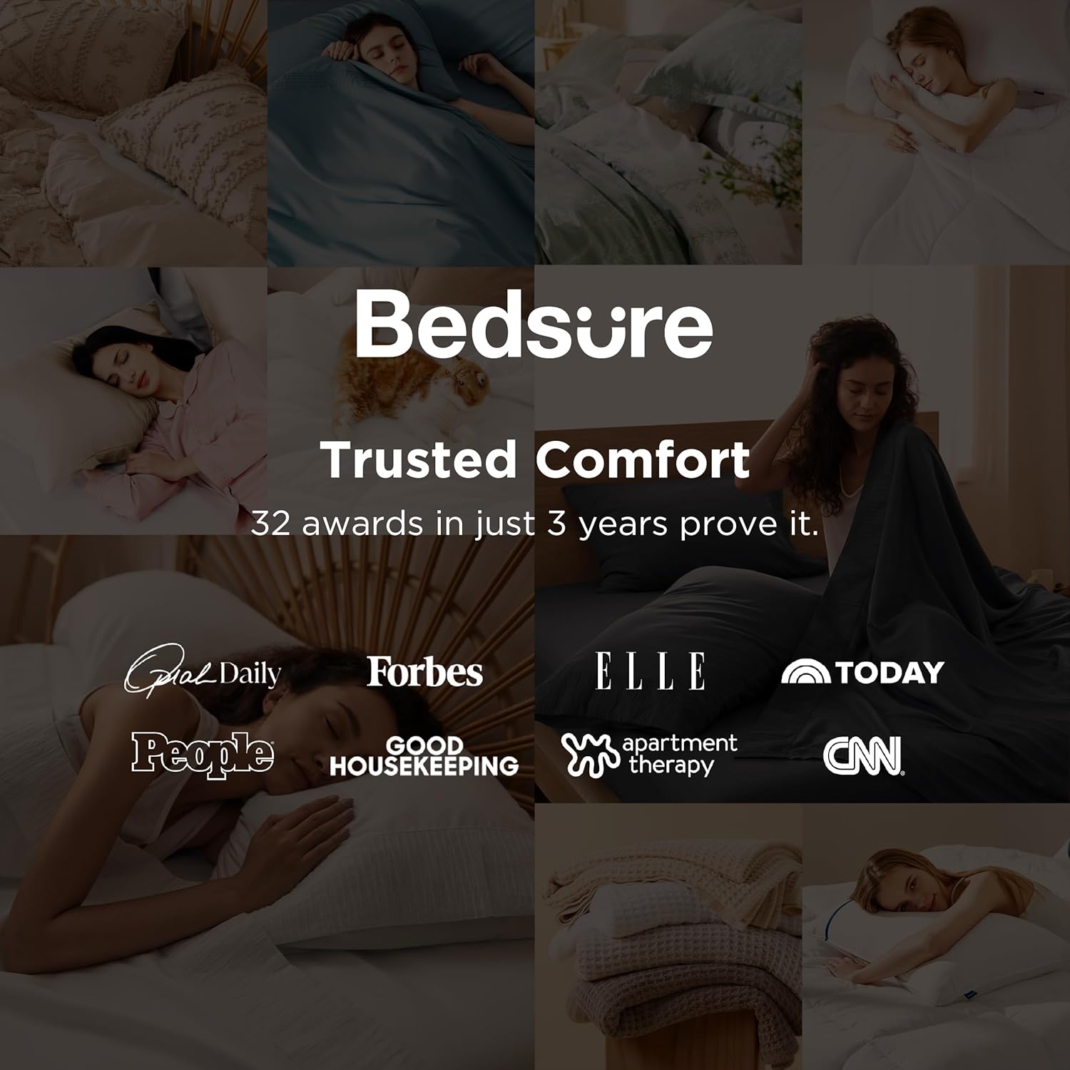 Bedsure Queen Sheet Set - 4 Pieces Soft Queen Size Sheets - Breathable & Cooling - Hotel Luxury - Easy Care Polyester Microfiber Bedding for Women, Men, Dark Grey - Image 6