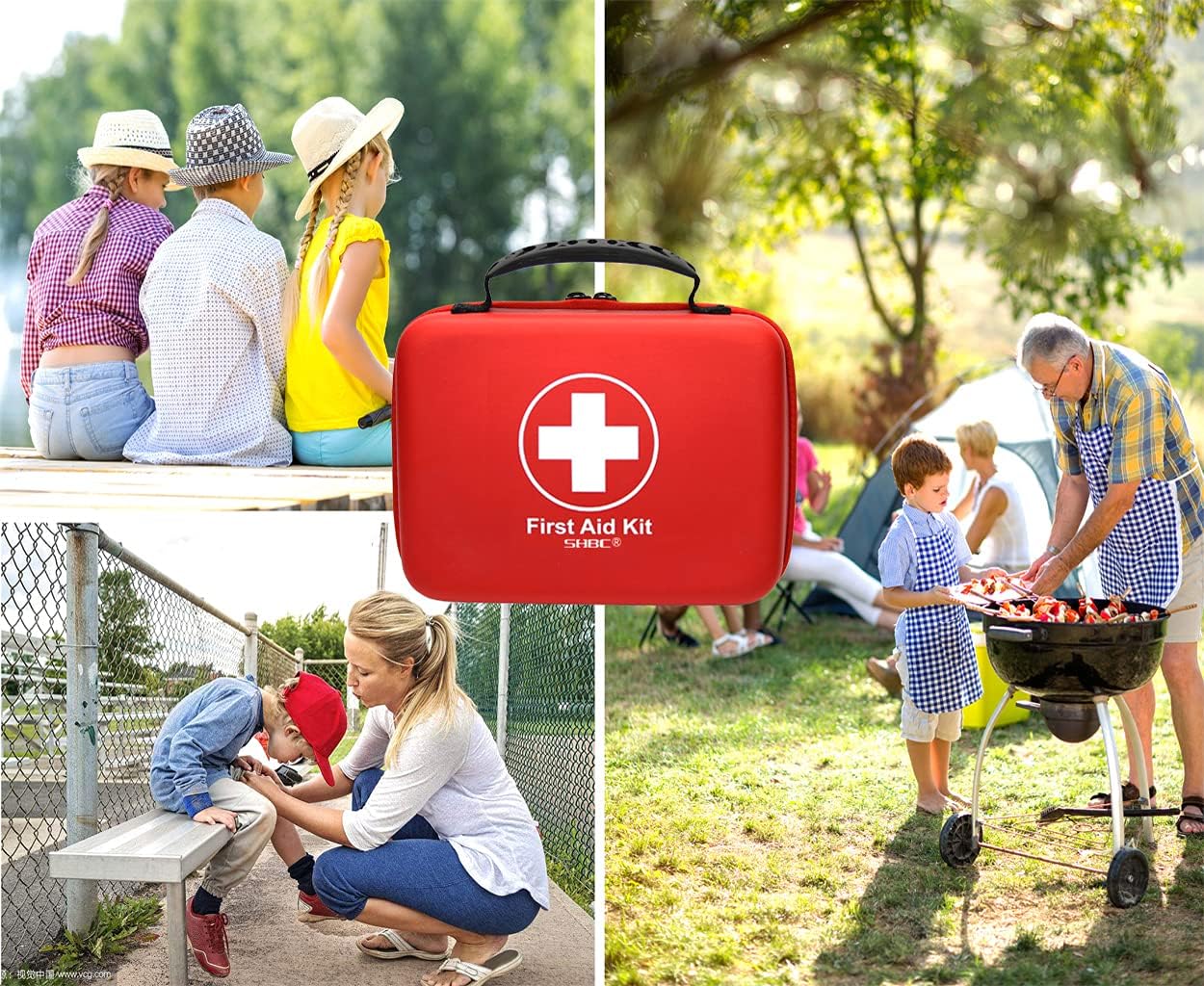 Compact First Aid Kit (228pcs) Designed for Family Emergency Care. Waterproof EVA Case and Bag is Ideal for The Car, Home, Boat, School, Camping, Hiking, Office, Sports. Protect Your Loved Ones. Red - Image 7