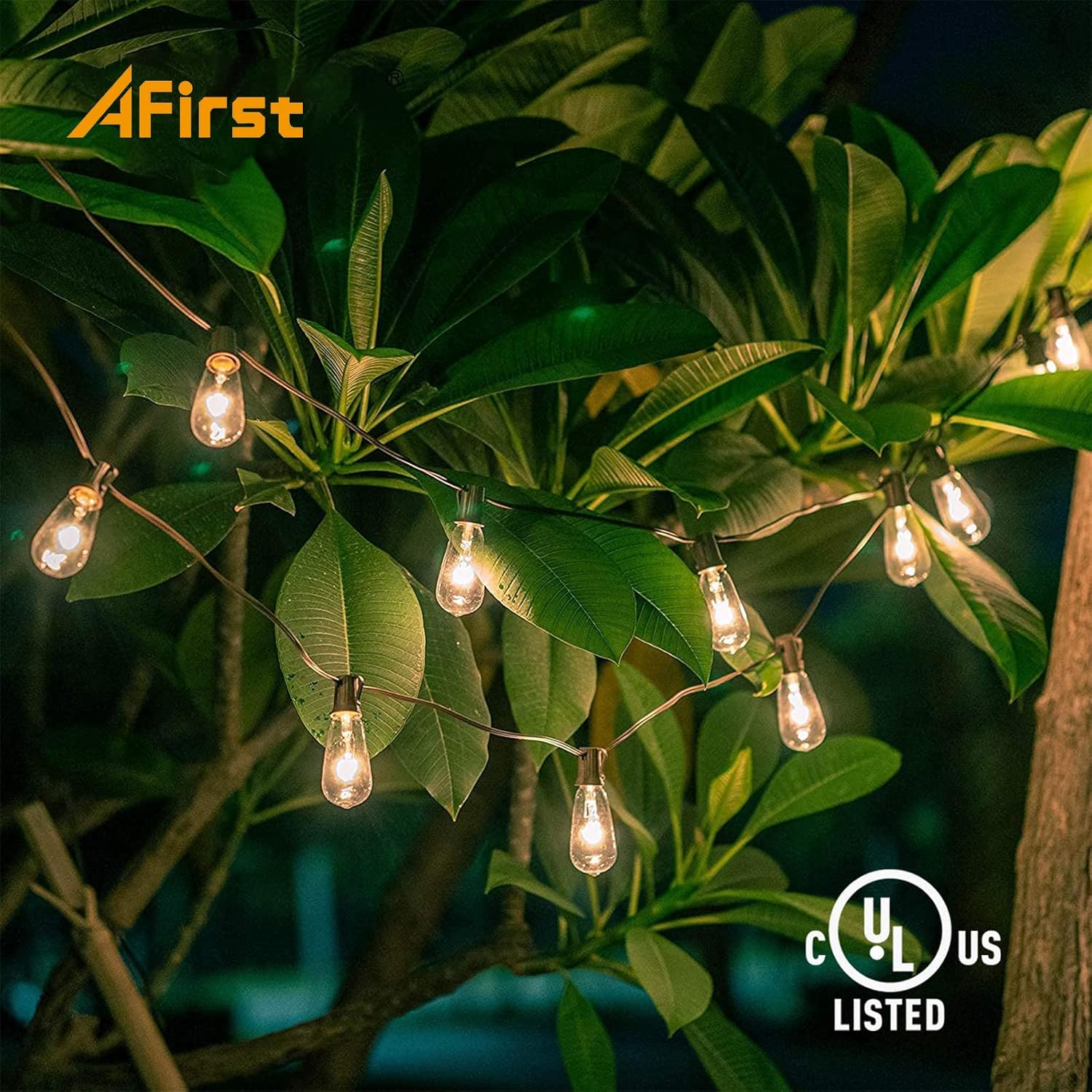 Afirst Outdoor String Lights 20FT with 22 Edison Bulbs (2 Spare), E17 Base ST40 Vintage Warm White Glow Hanging Lights for Home Patio Garden - Image 7