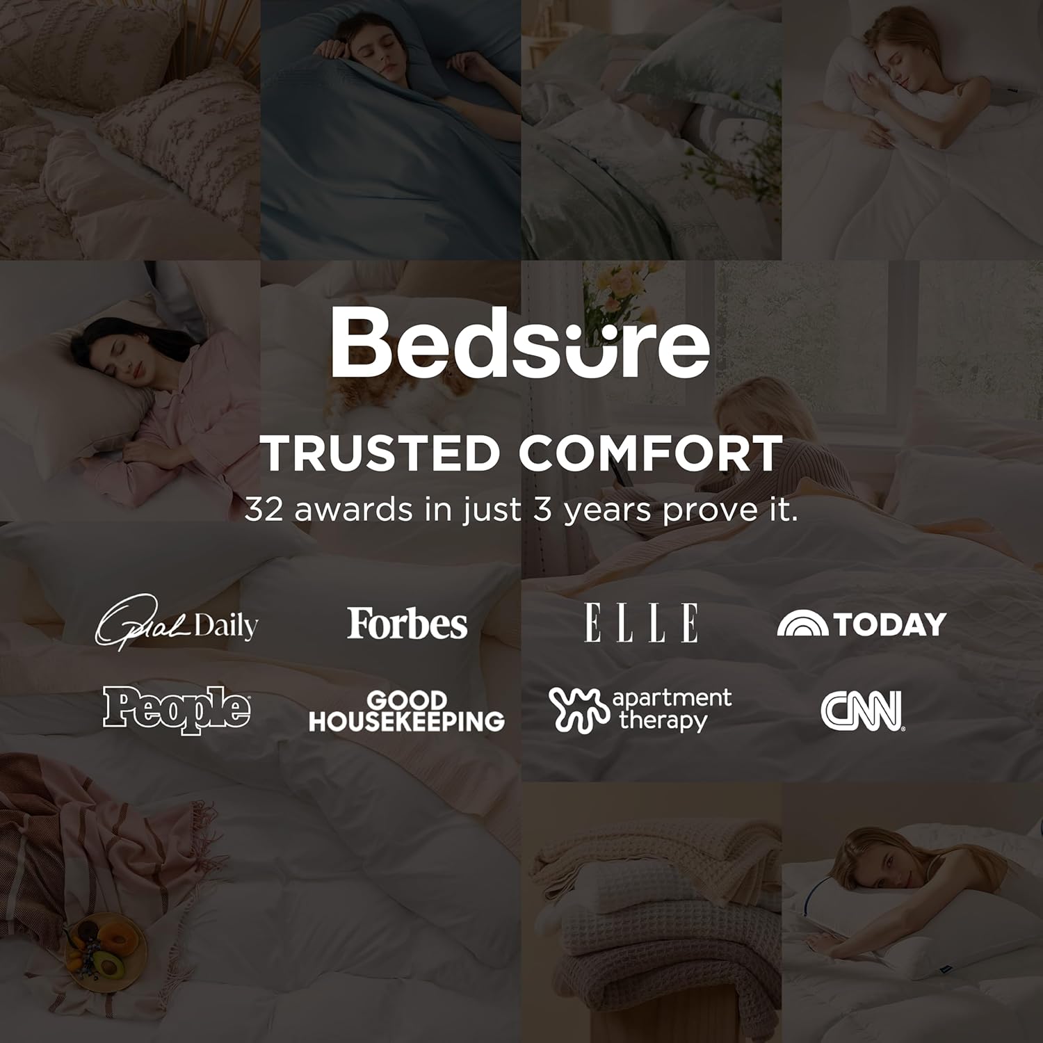Bedsure Duvet Cover King Size - 3 Pieces Prewashed Cotton-Like Extra Soft Bedding Set, Includes 1 Duvet Cover 104x90 Inches with Zipper Closure & 2 Pillow Shams, Linen, Comforter Not Included - Image 3