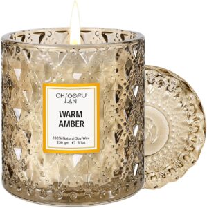Chloefu LAN Amber Candles, Luxury C...