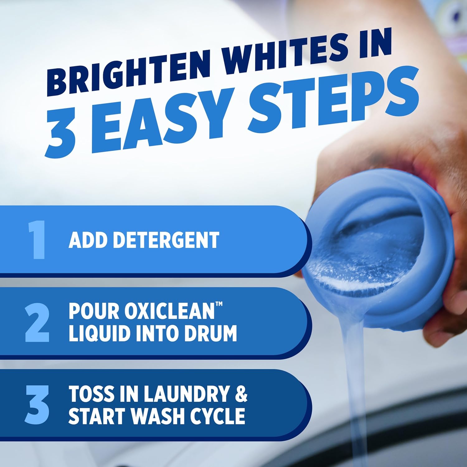 OxiClean White Revive Whitener & Stain Remover Liquid Additive, Water-Activated Oxygen Bleach for Laundry, 45 fl oz - Image 9