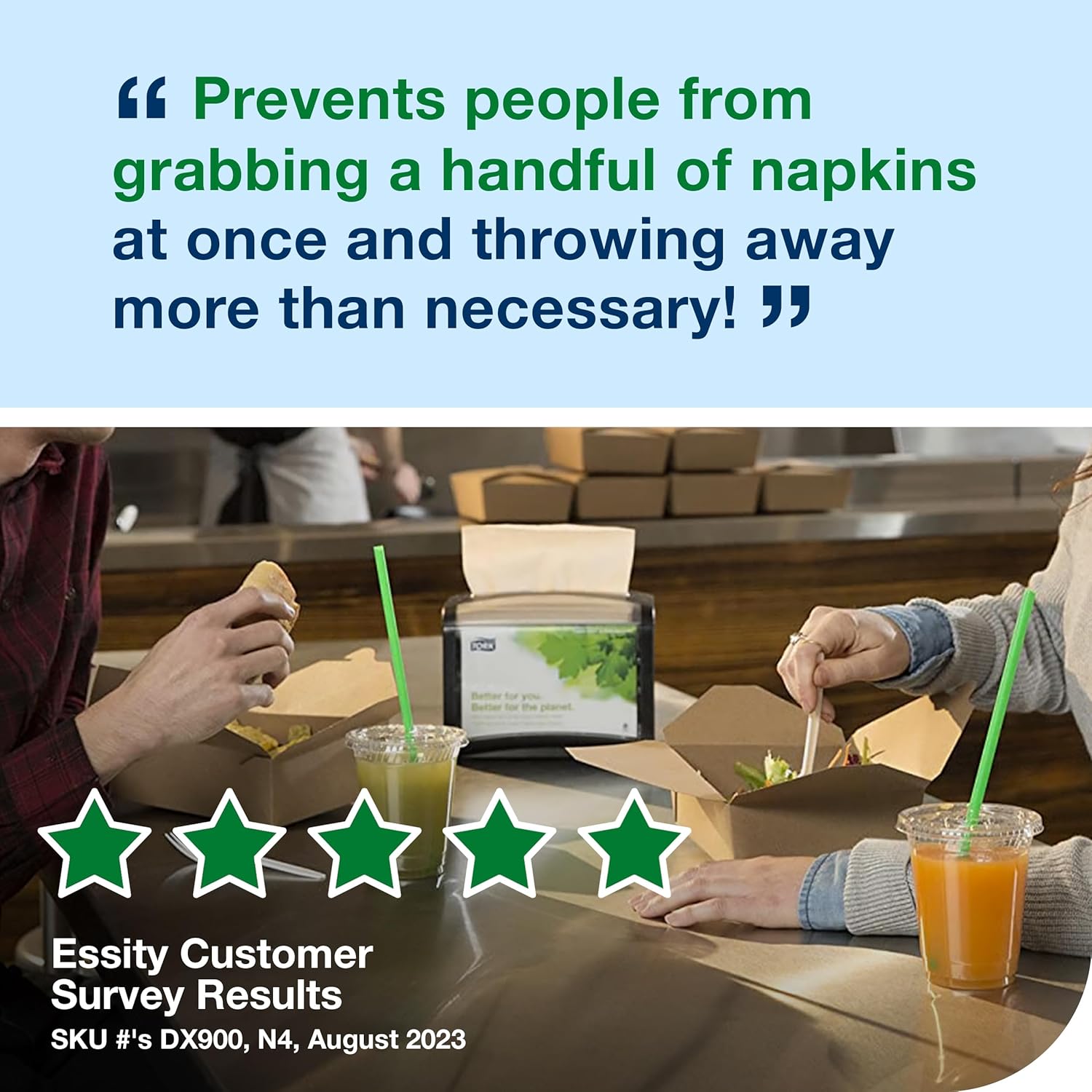 Tork Xpressnap White Dispenser Napkins N4 Advanced Interfold 1-Ply for Hygienic Dispensing 12 Packs of 500 (6000 Total) - (DX900) - Image 5