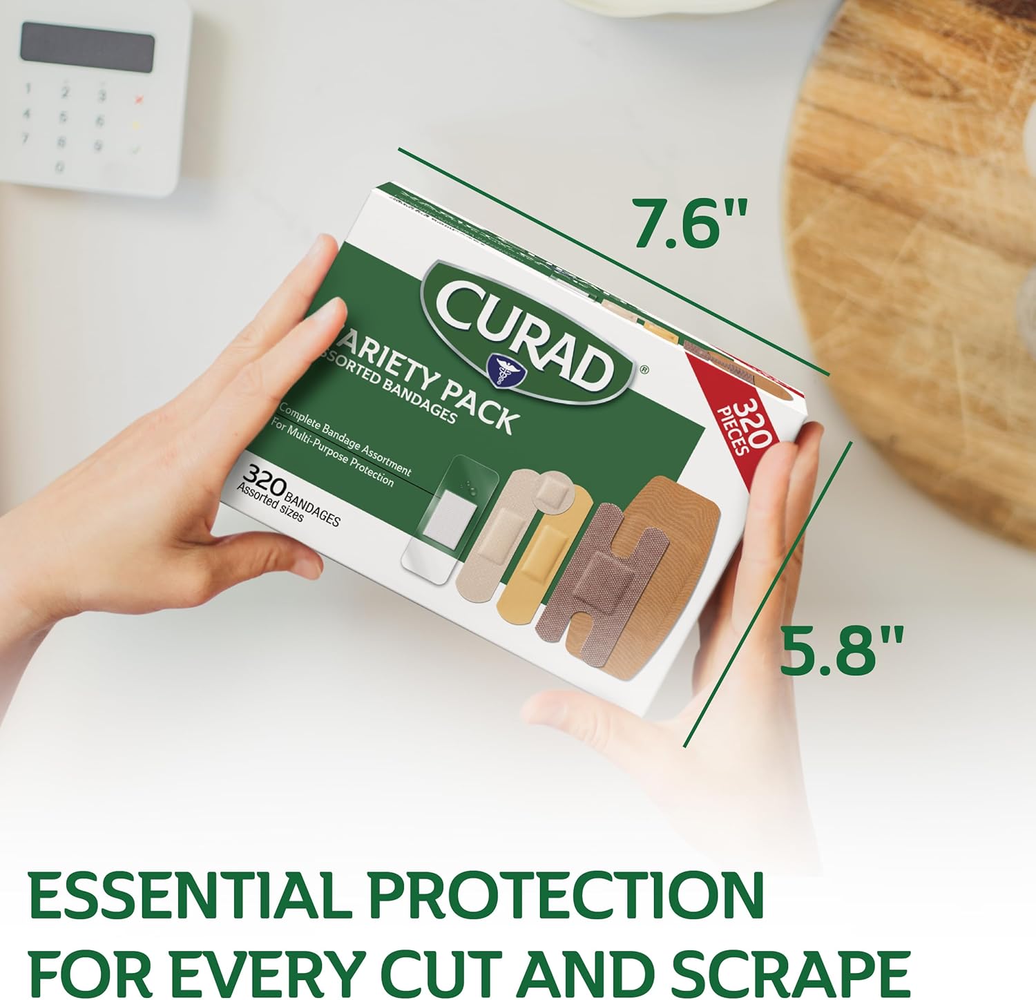 CURAD Assorted Bandages Bulk Variety Pack 320 Count 5 Styles Including Waterproof, Sheer, Plastic, Heavy Duty & Flex-Fabric First Aid Kit Essentials Protects Scrapes, Cuts & Burns - Image 6
