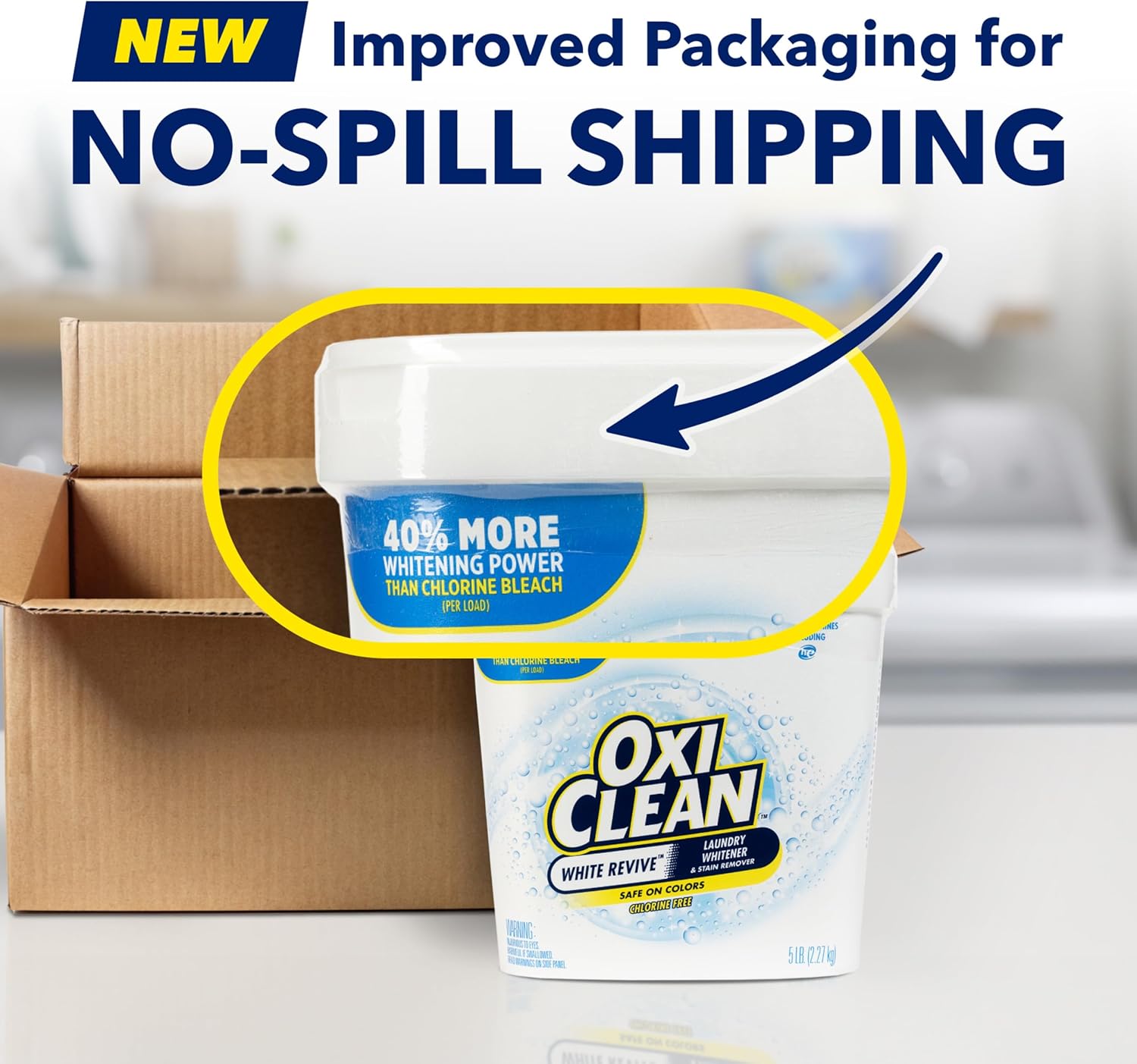 OxiClean White Revive Laundry Whitener and Stain Remover Powder, Alternative to Bleach for Laundry, 5 lb - Image 2