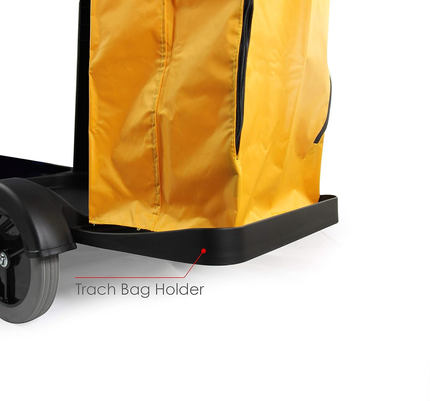 Commercial Housekeeping cart Janitorial cart with Cover and Vinyl Bag, L 52" x W 22" x H 40" - Image 9