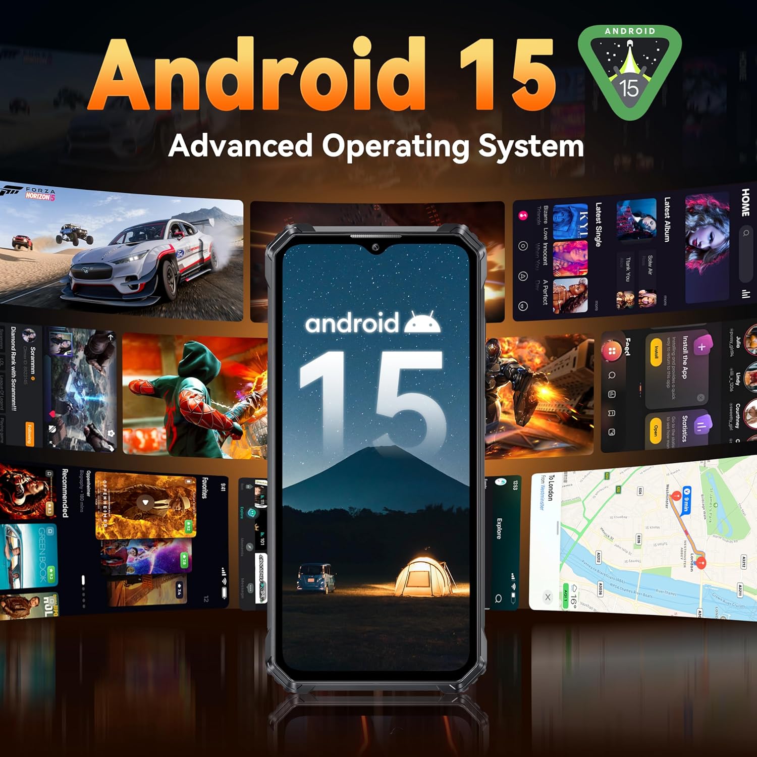 OUKITEL G1 Rugged Smartphone Unlocked - 24+256GB/1TB Android 15 Rugged Cellphones, 6.52” HD Display 48MP Rear Camera 10600mAh Battery IP68/IP69K Waterproof Phone, Dual Sim/NFC/Fingerprint 2025 - Image 2