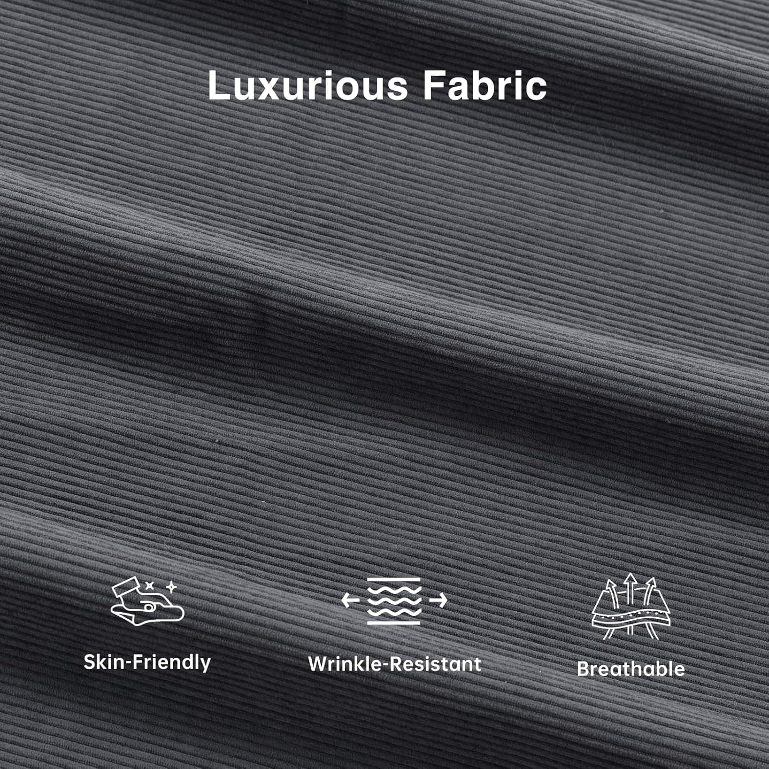 JAMFLY 3-Seat Convertible L-Shaped Sectional Sofa with Reversible Ottoman, Upholstered Fabric Couch for Small Living Rooms, Modern Modular Couch for Apartment, Studio & Loft, Grey - Image 4