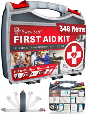 Swiss Safe 2-in-1 First Aid Kit for...