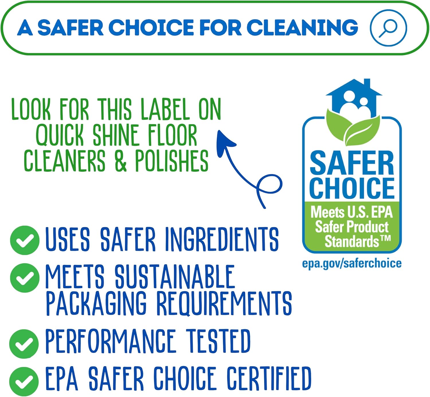 Quick Shine Multi Surface Floor Finish 64oz | Cleaner & Polish to use on Hardwood, Laminate, Luxury Vinyl Plank LVT, Tile & Stone | Safer Choice w/Clean Shine Technology | Shine-Protect-Refresh - Image 14