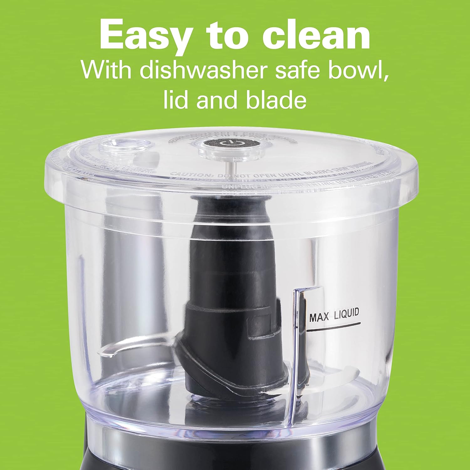 Hamilton Beach Electric Vegetable Chopper & Mini Food Processor, 3-Cup, 350 Watts, for Dicing, Mincing, and Puree, Black (72850) - Image 5