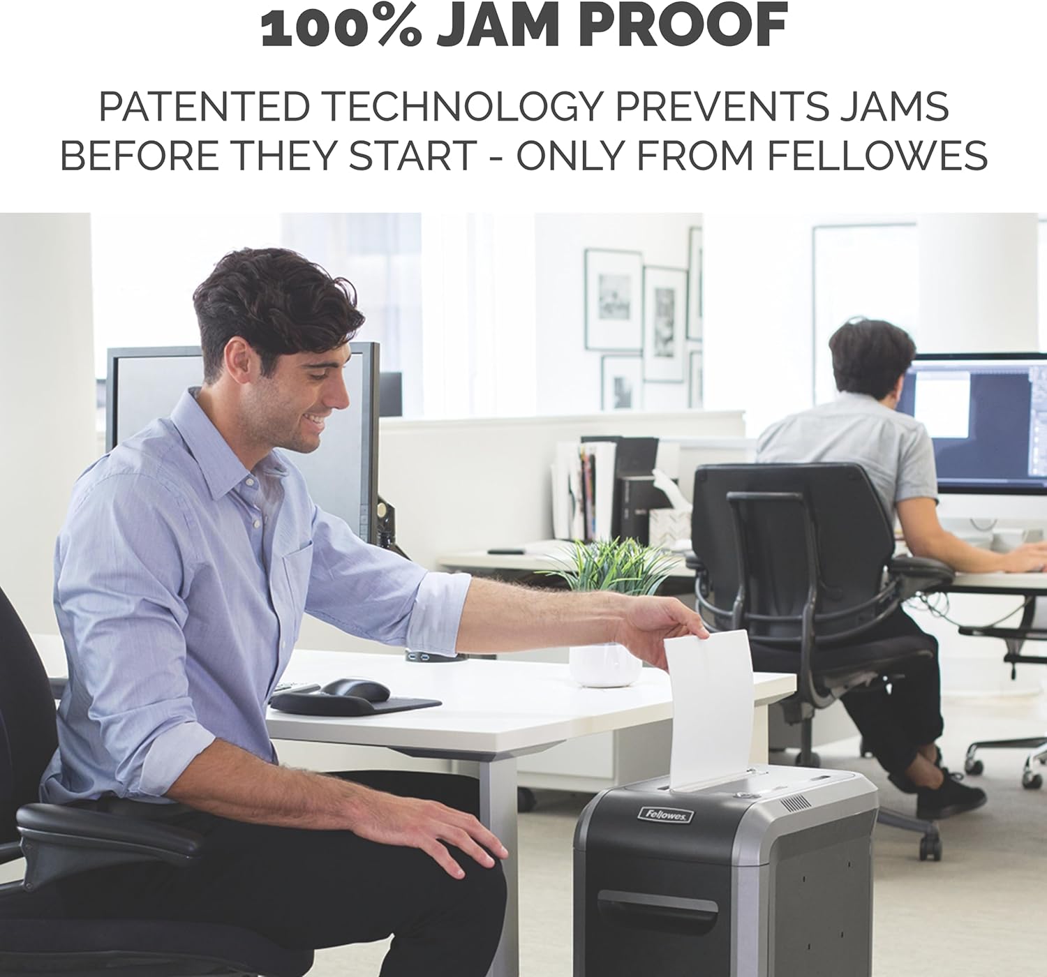 Fellowes Powershred 99Ci 18-Sheet 100% Jam-Proof Heavy Duty Crosscut Paper Shredder Machine for Office and Home, Black/Gray 3229904 - Image 2