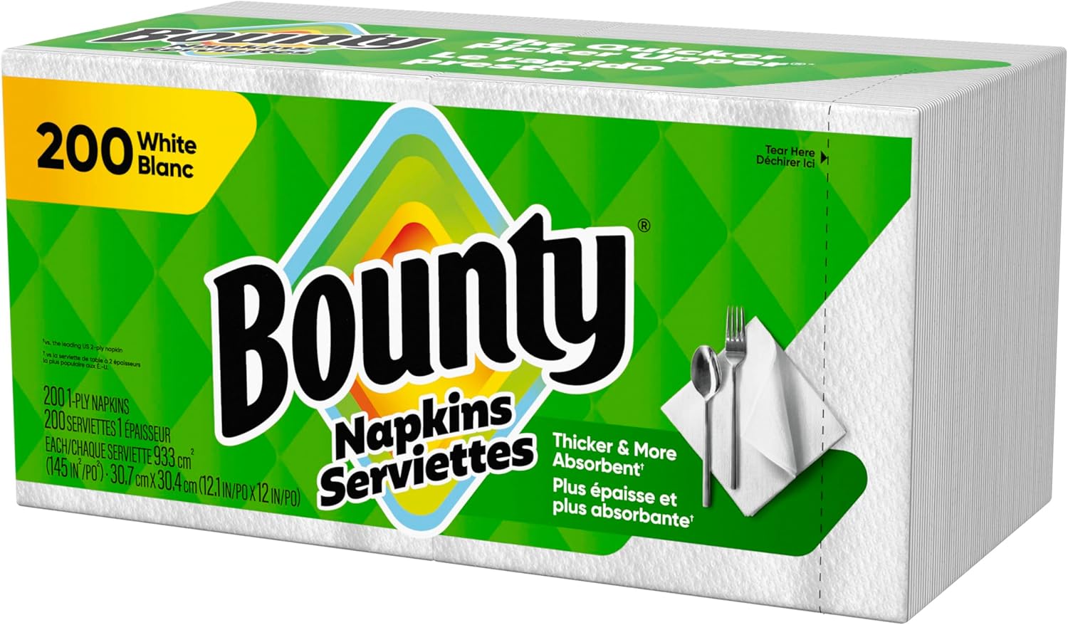 Bounty Paper Napkins, White, 200 Count, Packaging may vary - Image 11
