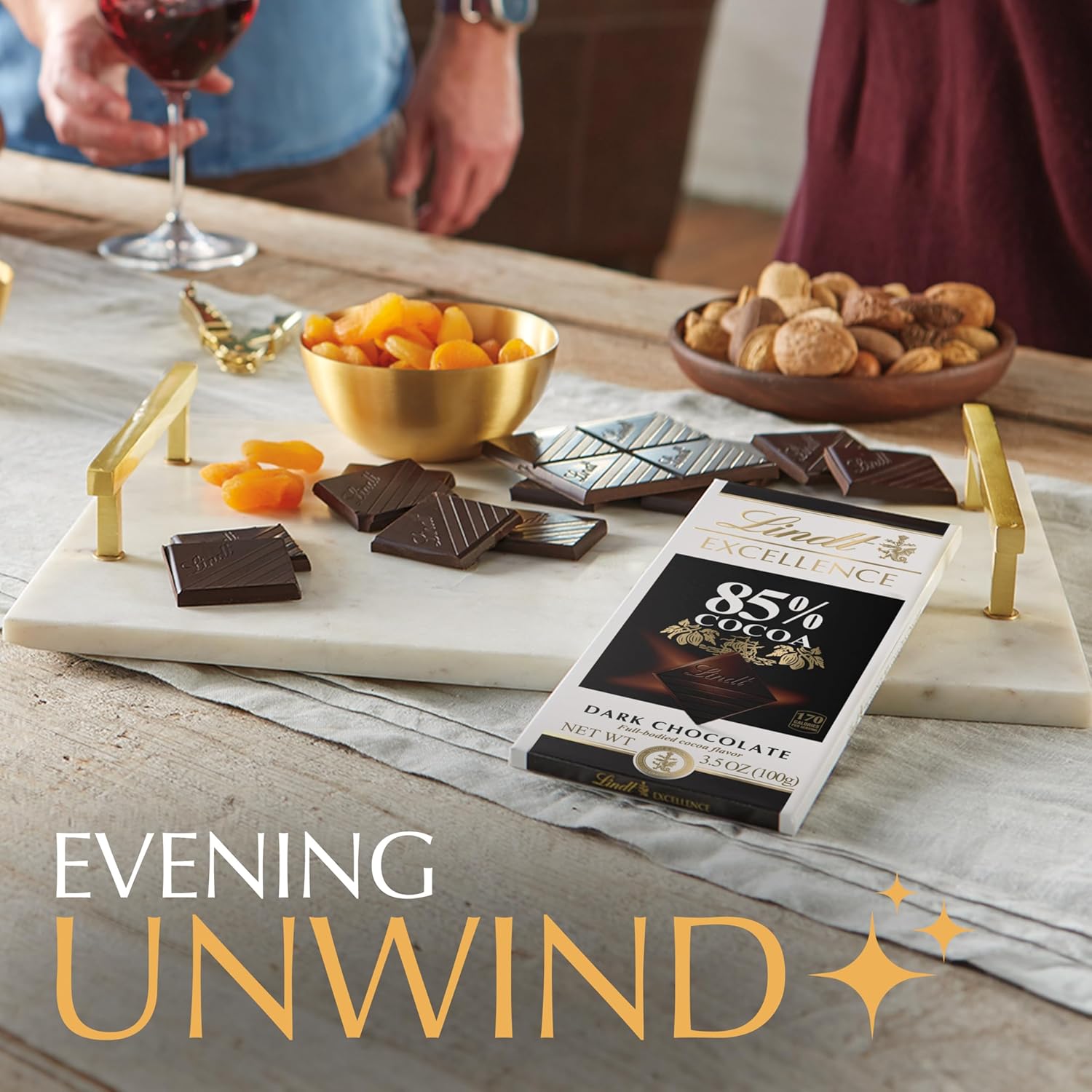 Lindt EXCELLENCE 85% Cocoa Dark Chocolate Bar, Dark Chocolate Candy, 3.5 oz. (12 Pack) - Image 7