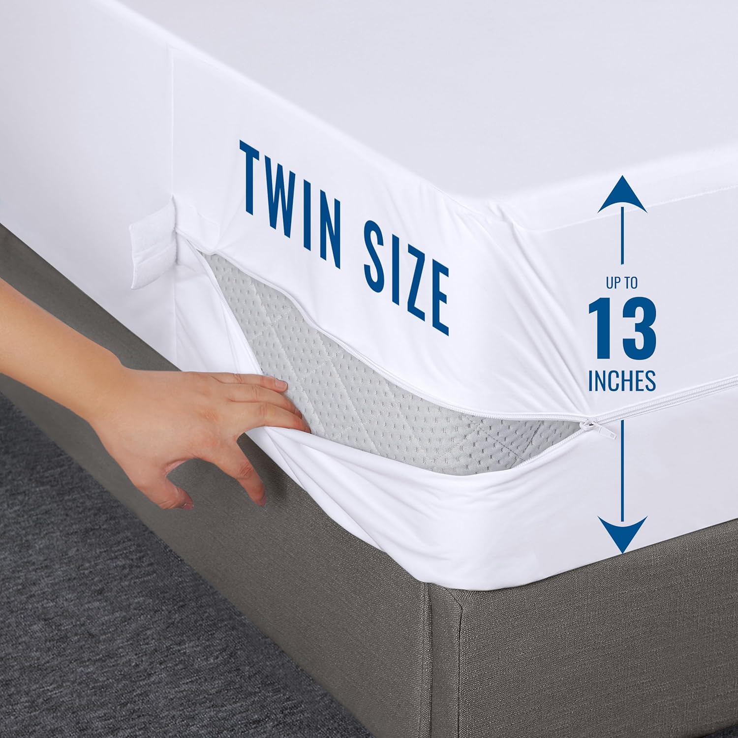 Utopia Bedding Mattress Protector Zippered Twin Size, 100% Waterproof Bed Bug and Dust Mite Proof Mattress Encasement, Absorbent 6 Sided Mattress Cover - Image 4