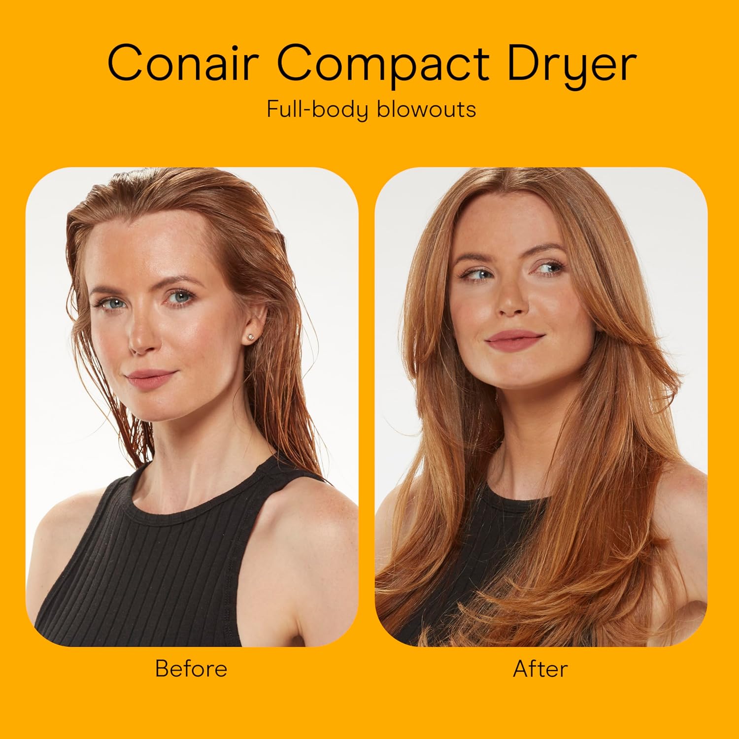 Conair Travel Hair Dryer with Dual Voltage, 1875W Compact Blow Dryer with Folding Handle, Gray - Image 2