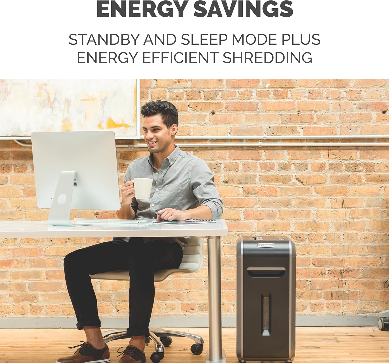 Fellowes Powershred 99Ci 18-Sheet 100% Jam-Proof Heavy Duty Crosscut Paper Shredder Machine for Office and Home, Black/Gray 3229904 - Image 7