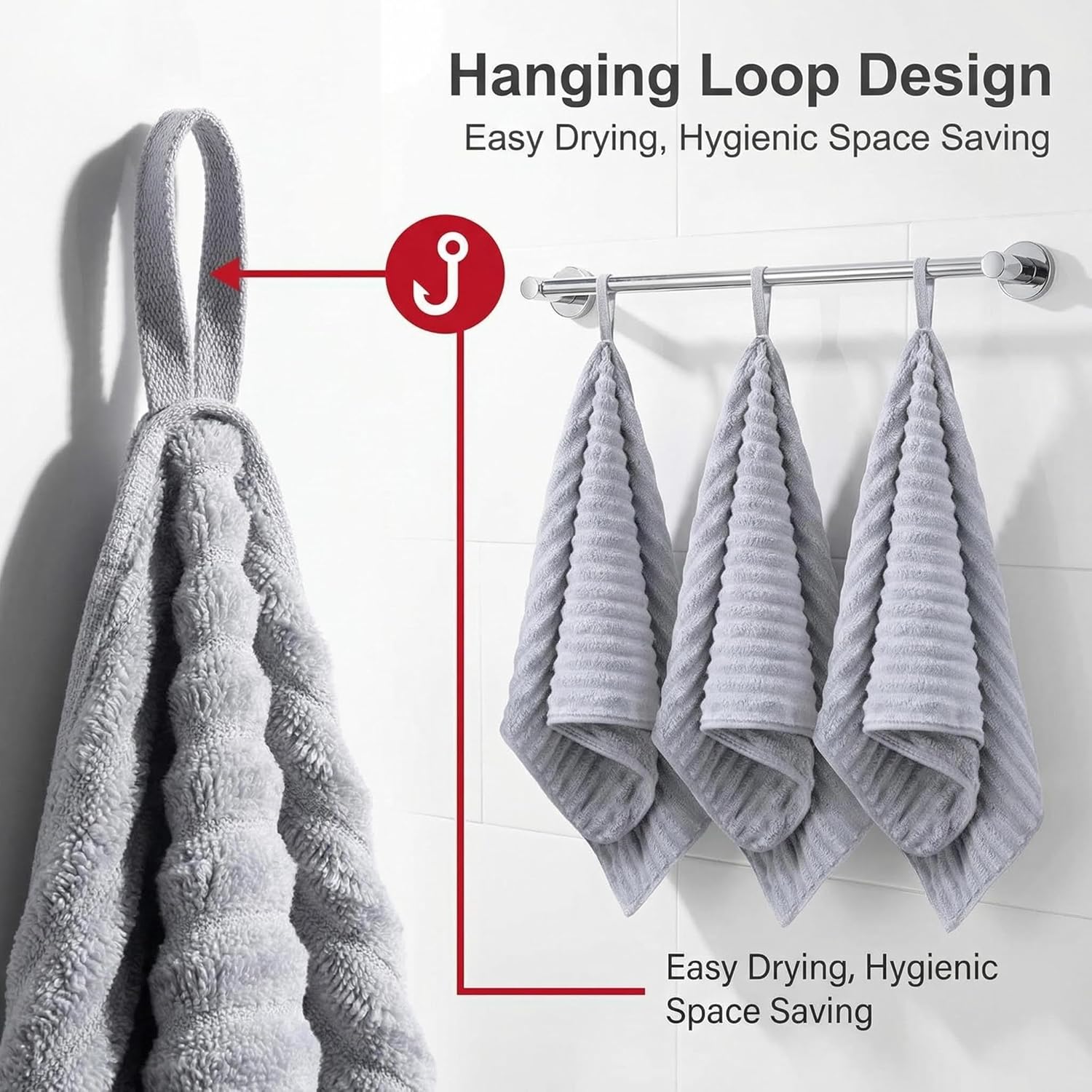 4PCS Microfiber Hand Towels for Bathroom Christmas Decorations Quick Dry Small Towel Set Bathroom Kitchen 14 x29.6inch - Image 5