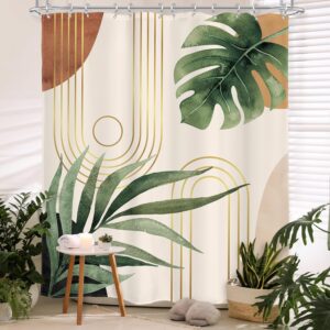 Glawry Boho Sage Green Shower Curta...