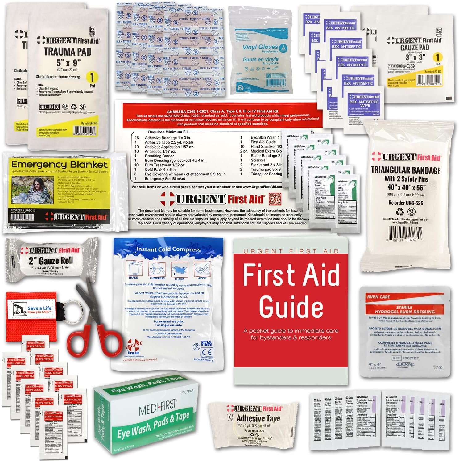 OSHA & ANSI First Aid Kit Refill/Upgrade, 25 Person, 78 Pieces, ANSI 2021 Class A for Office, Business, Home or car Boxes and cabinets: Fill Your kit or use to Upgrade to Current regulations - Image 4