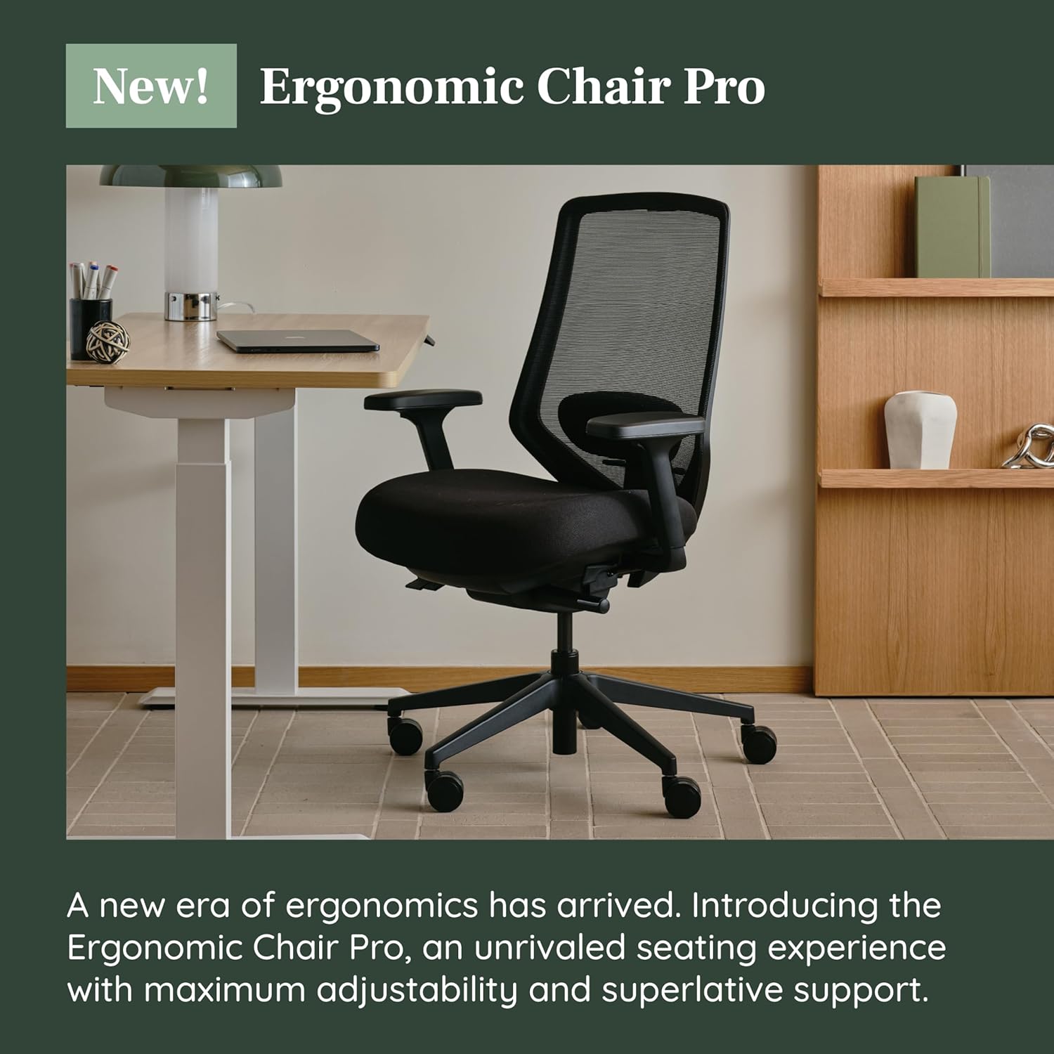 Branch Ergonomic Chair Pro - Mesh Office Chair with 14 Points of Adjustment - Height, Depth & Tilt Adjustable - 5D Armrests - Forward Tilt, Smooth Recline, and Lumbar Support - Black - Image 4