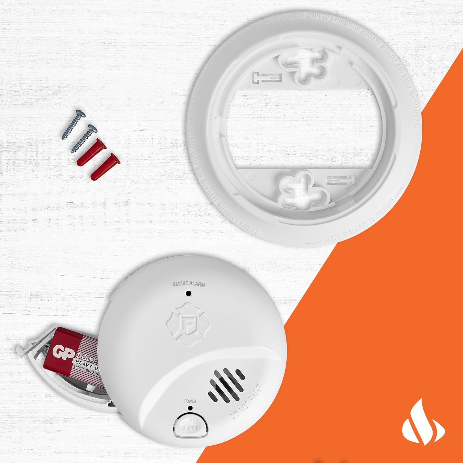 First Alert Smoke Alarm, Battery-Operated Detector with Test & Silence Button, SMI100, 1-Pack - Image 3