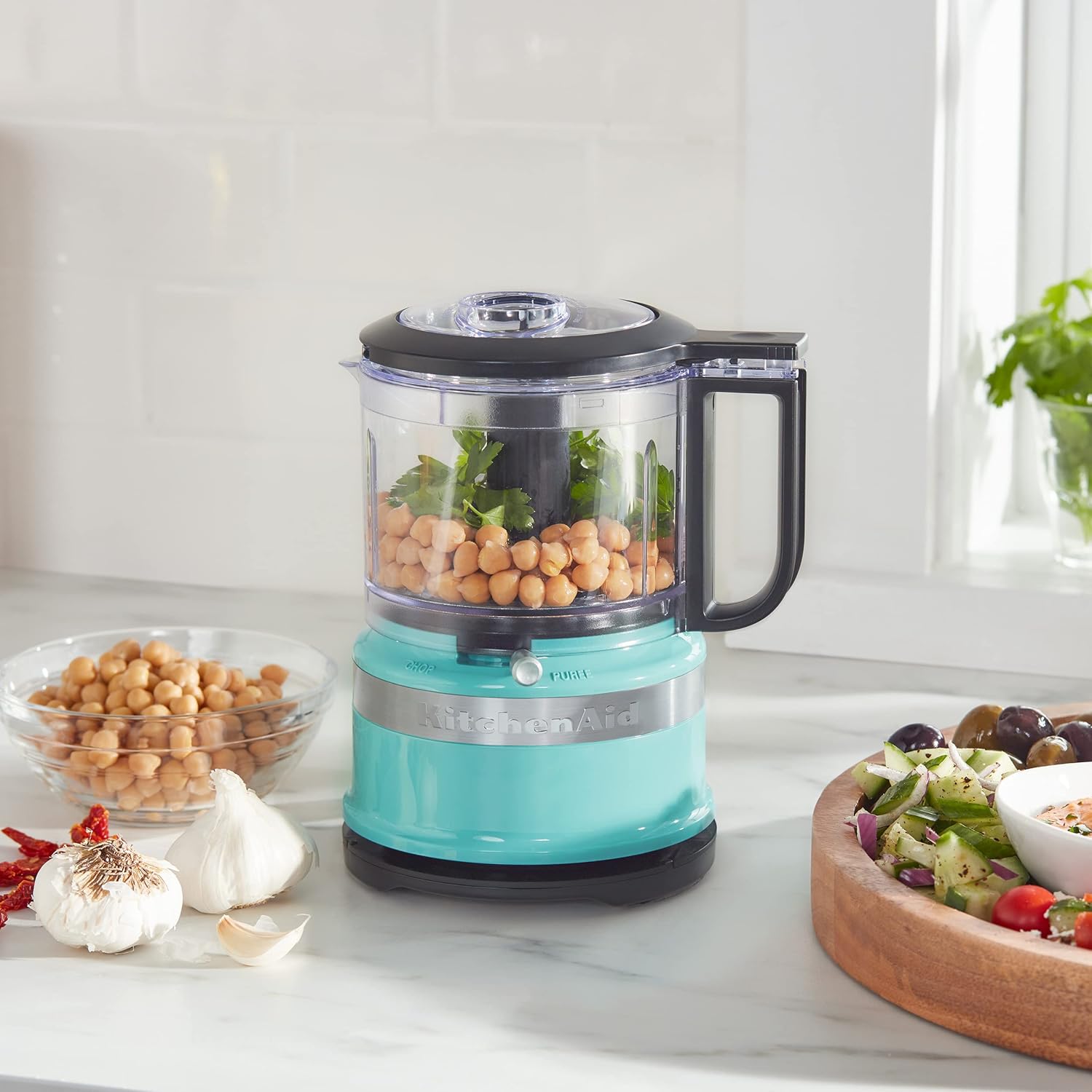 KitchenAid 3.5 Cup Food Chopper KFC3516AQ, Aqua Sky - Image 3