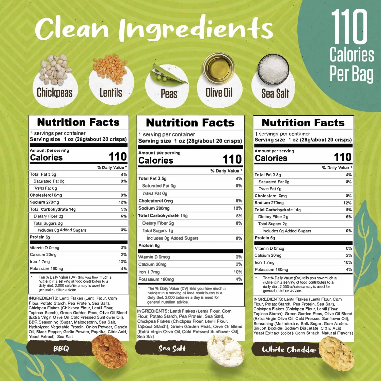 PeaKaPop Veggie Chips – Plant-Based, Healthy Veggie Crisps with Pea, Lentil & Chickpea Protein – Vegan, Gluten-Free, Popped Chips – Snack Size for Kids & Adults – 1 oz Bags (15-Pack) – Variety Pack - Image 2