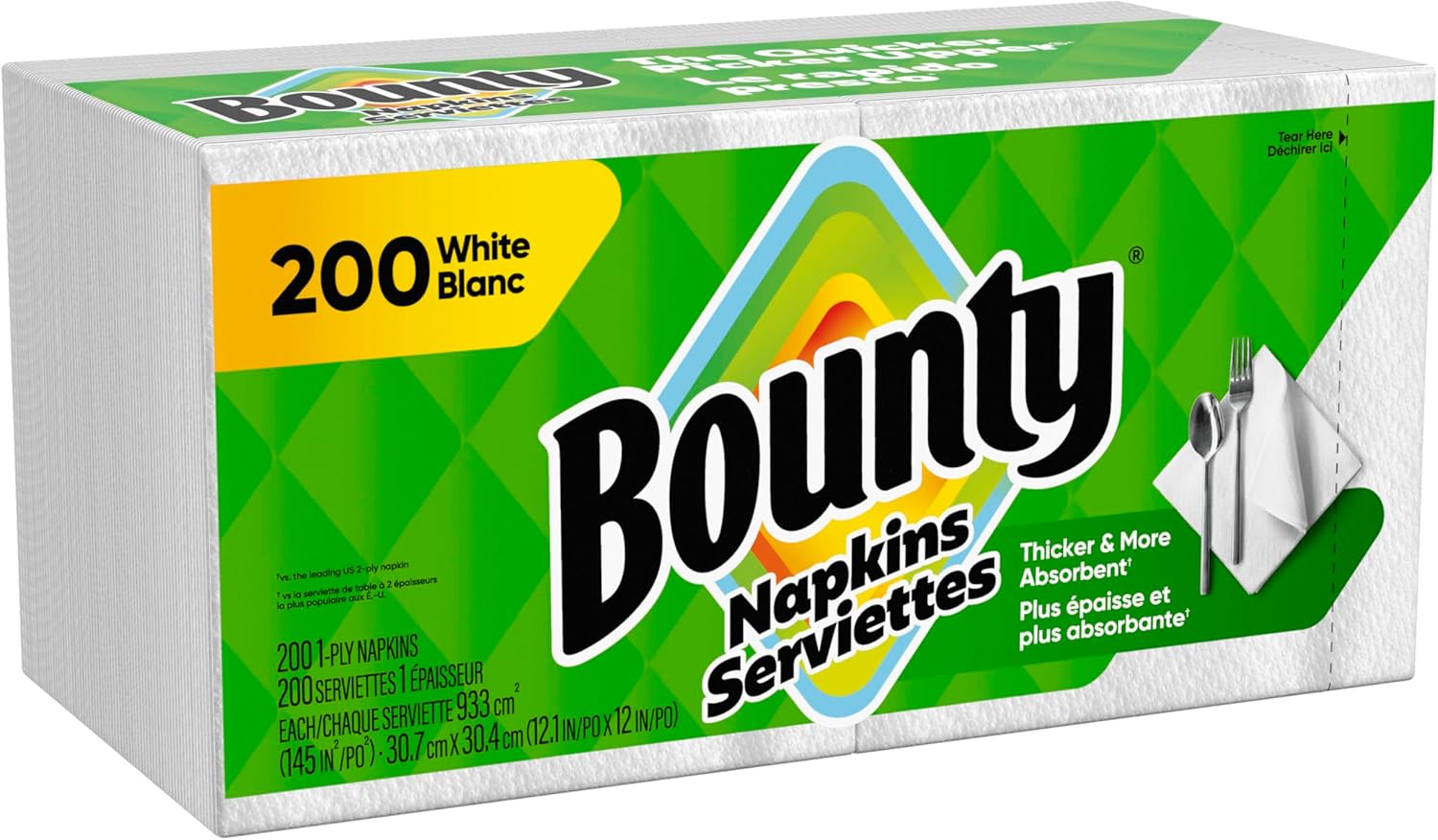 Bounty Paper Napkins, White, 200 Count, Packaging may vary - Image 9