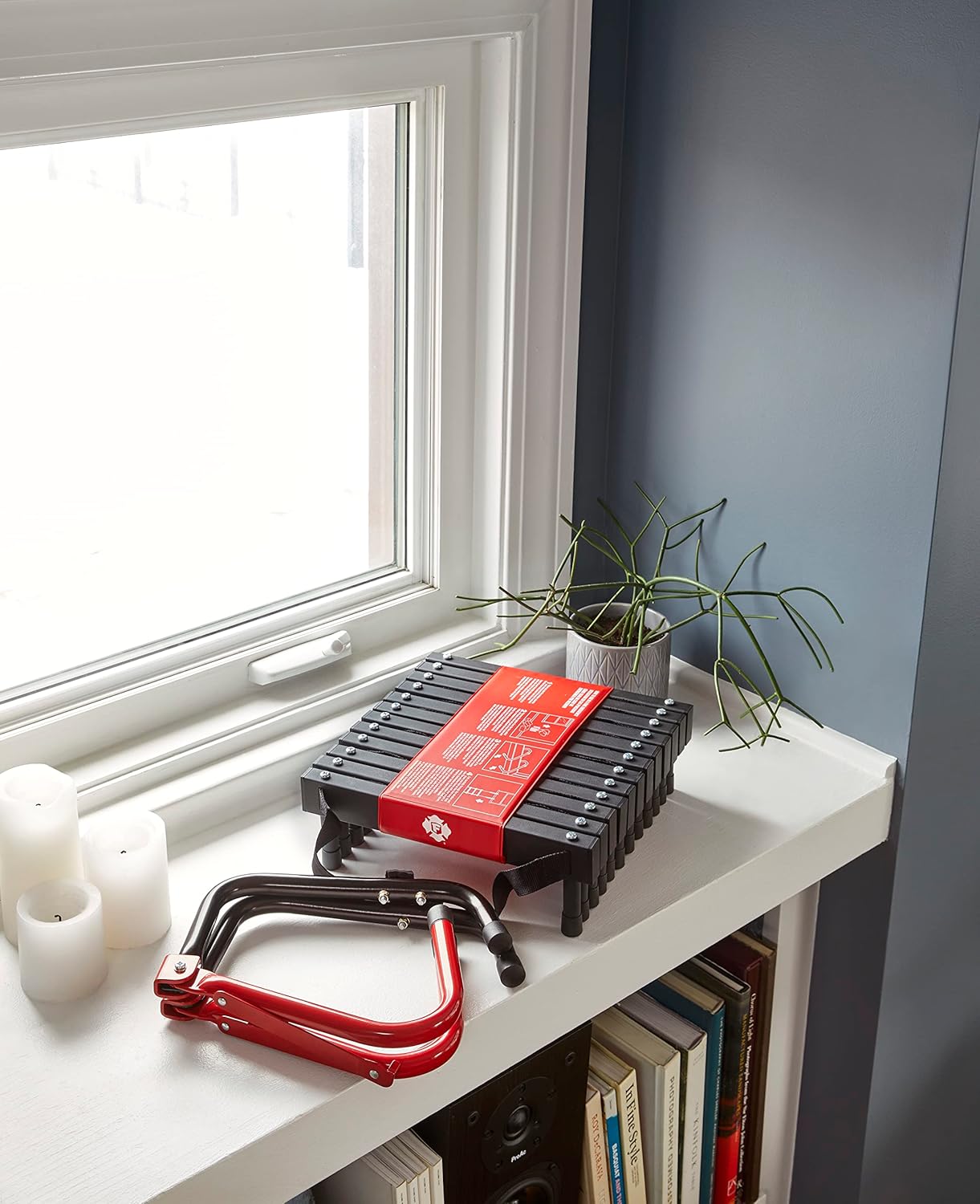 First Alert Two-Story Fire Escape Ladder, 14 Feet, Steel, Anti-Slip, Black - Image 2