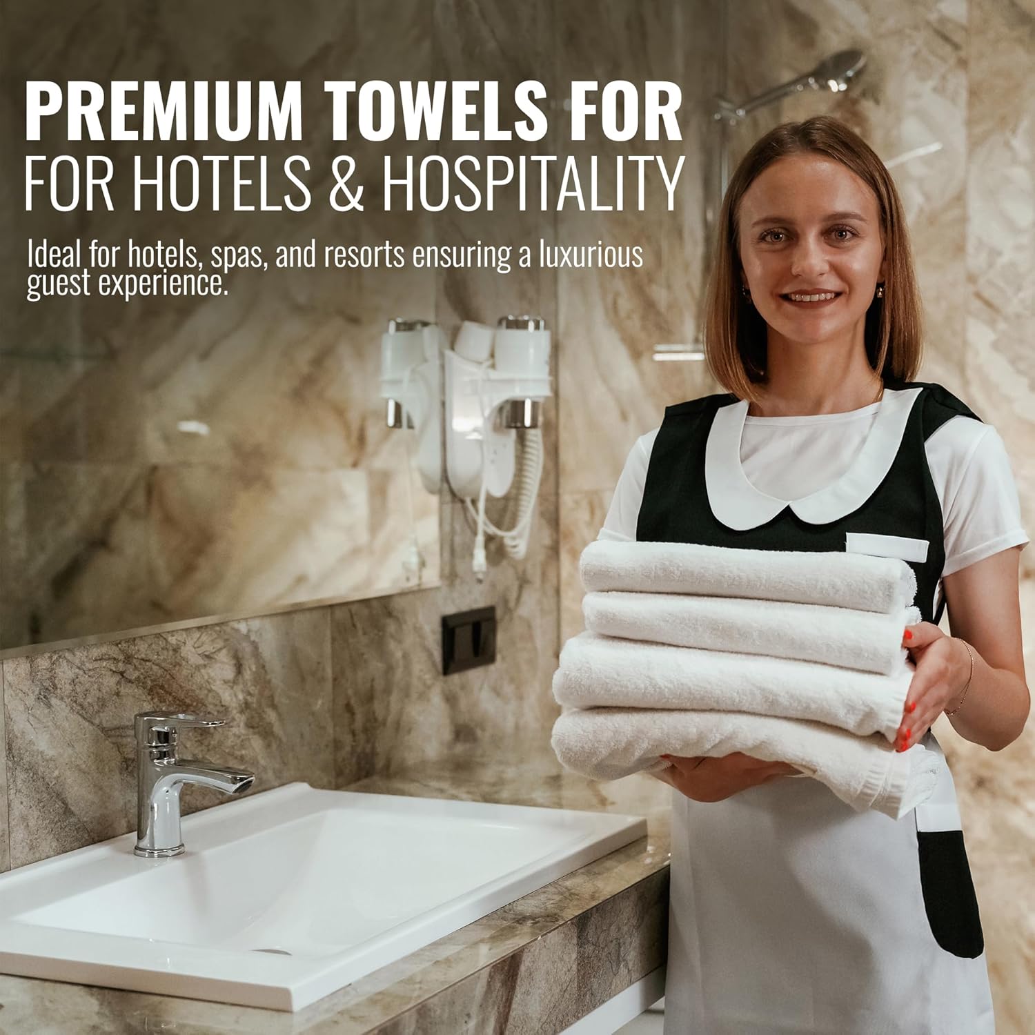 Bulk Hand Towels – 120 Pack (16x27) – Wholesale Economy Poly Cotton Salon Towels – Lightweight, Quick-Dry, Durable Massage Towels for Salons, Spas, Gyms, Pools & Commercial Use - Image 3