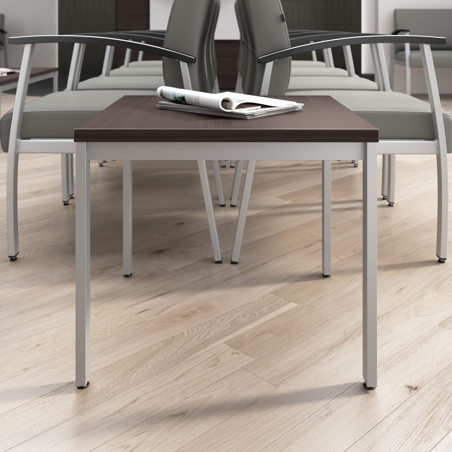 Bush Business Furniture Arrive Waiting Room End Table in Storm Gray, Reception Area Side Surface for Office or Lobby - Image 2
