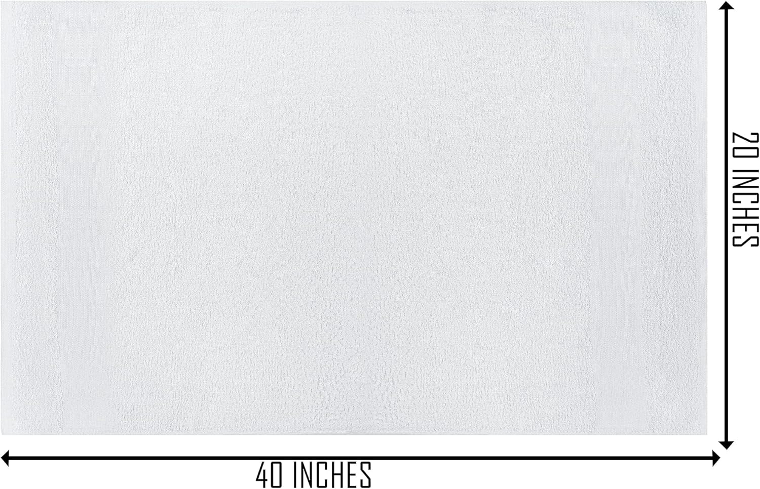 (Pack of 60 White Bath Towels Bulk 20x40 Inches -100% Cotton Economy Cheap Bath Towels for Commercial Uses, Gym, Salon, Spa & Hair -Lightweight Bath Towel Quick Drying -Bath Towel Sets Bulk