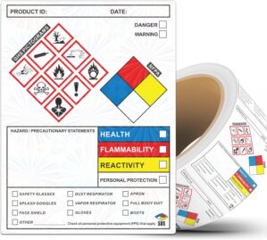 SDS OSHA Data Labels 4 x 3 Inches, ...