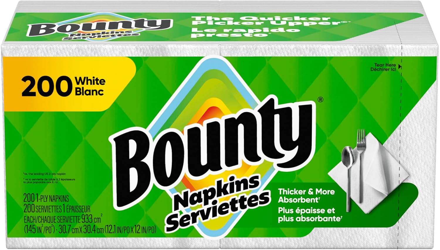 Bounty Paper Napkins, White, 200 Count, Packaging may vary - Image 8