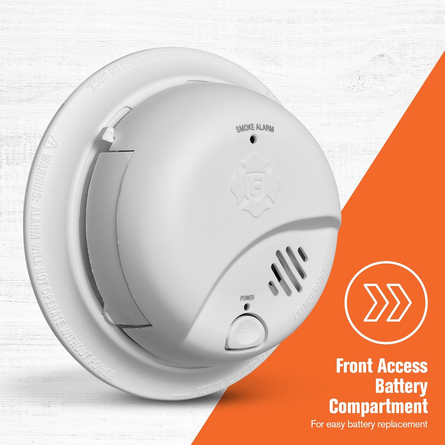 First Alert Smoke Alarm, Battery-Operated Detector with Test & Silence Button, SMI100, 1-Pack - Image 2