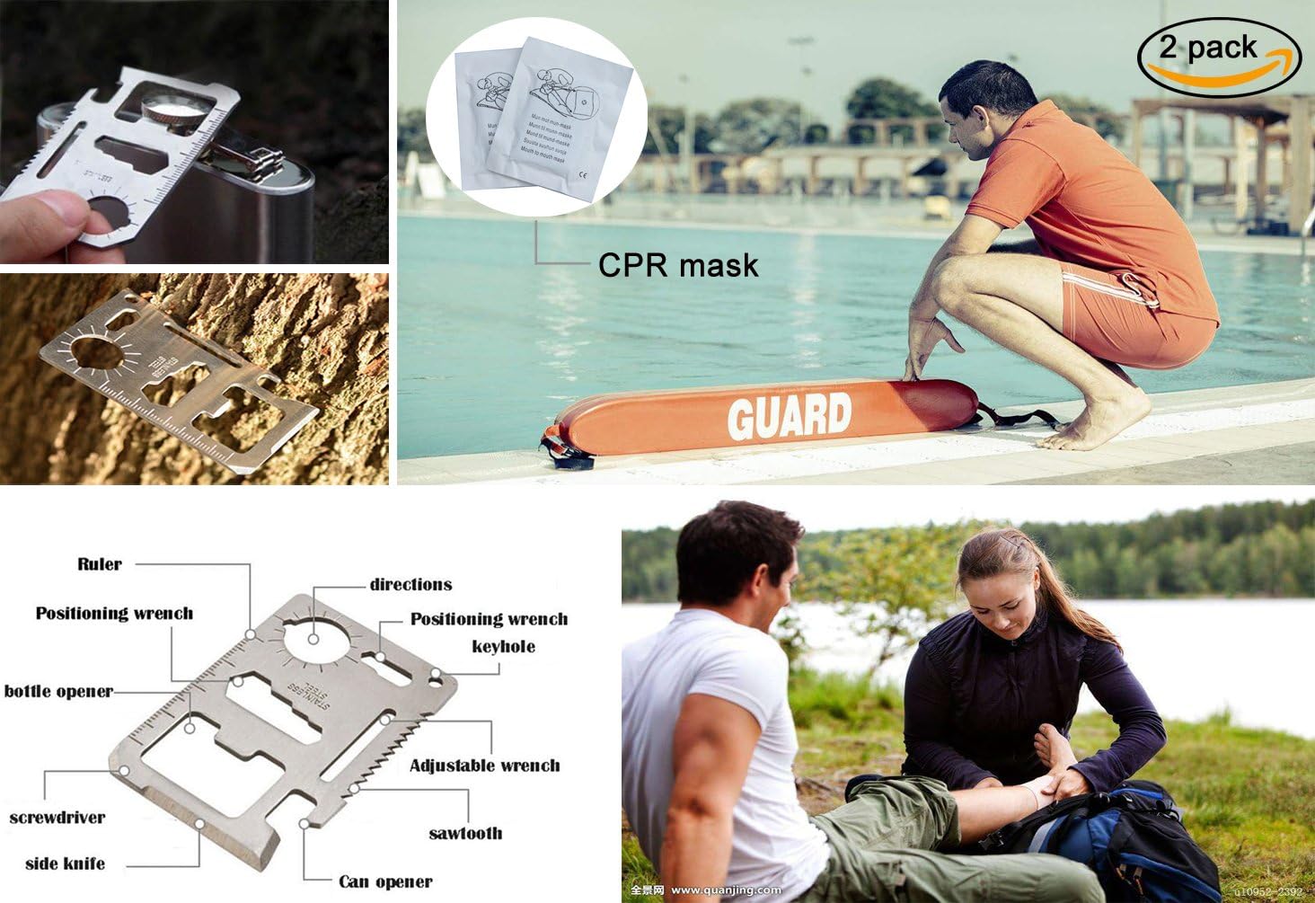 Compact First Aid Kit (228pcs) Designed for Family Emergency Care. Waterproof EVA Case and Bag is Ideal for The Car, Home, Boat, School, Camping, Hiking, Office, Sports. Protect Your Loved Ones. Red - Image 6