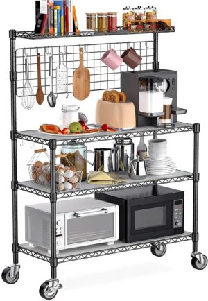 Leteuke Bakers Rack with Storage &#...