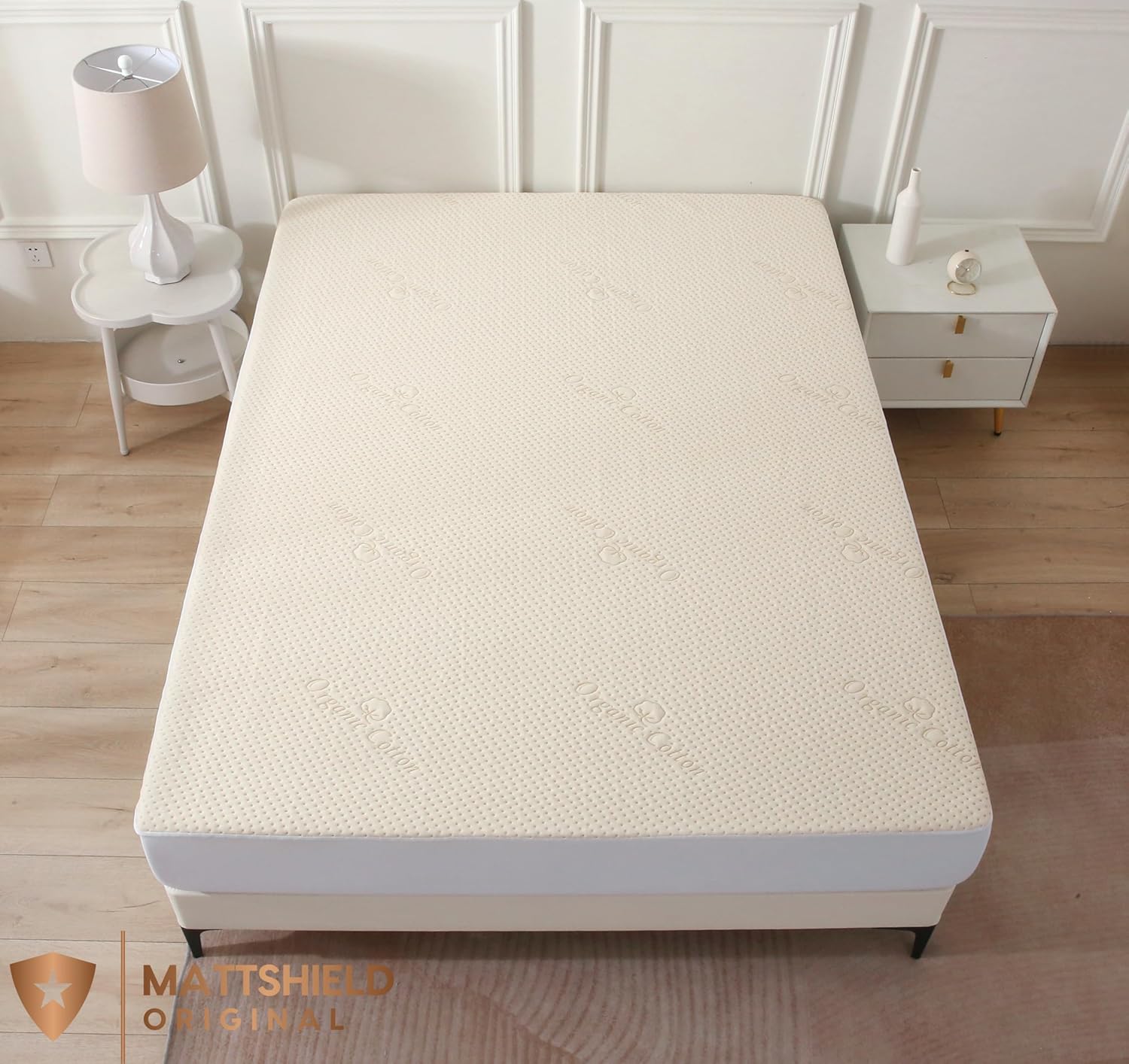 Luxury Waterproof Organic Mattress Protector King Size - Organic Cotton Breathable Mattress Pad Cover - Premium 380GSM 3D Air Fabric - Deep Pocket - Jersey Cotton Skirt - Fitted Design - Image 8