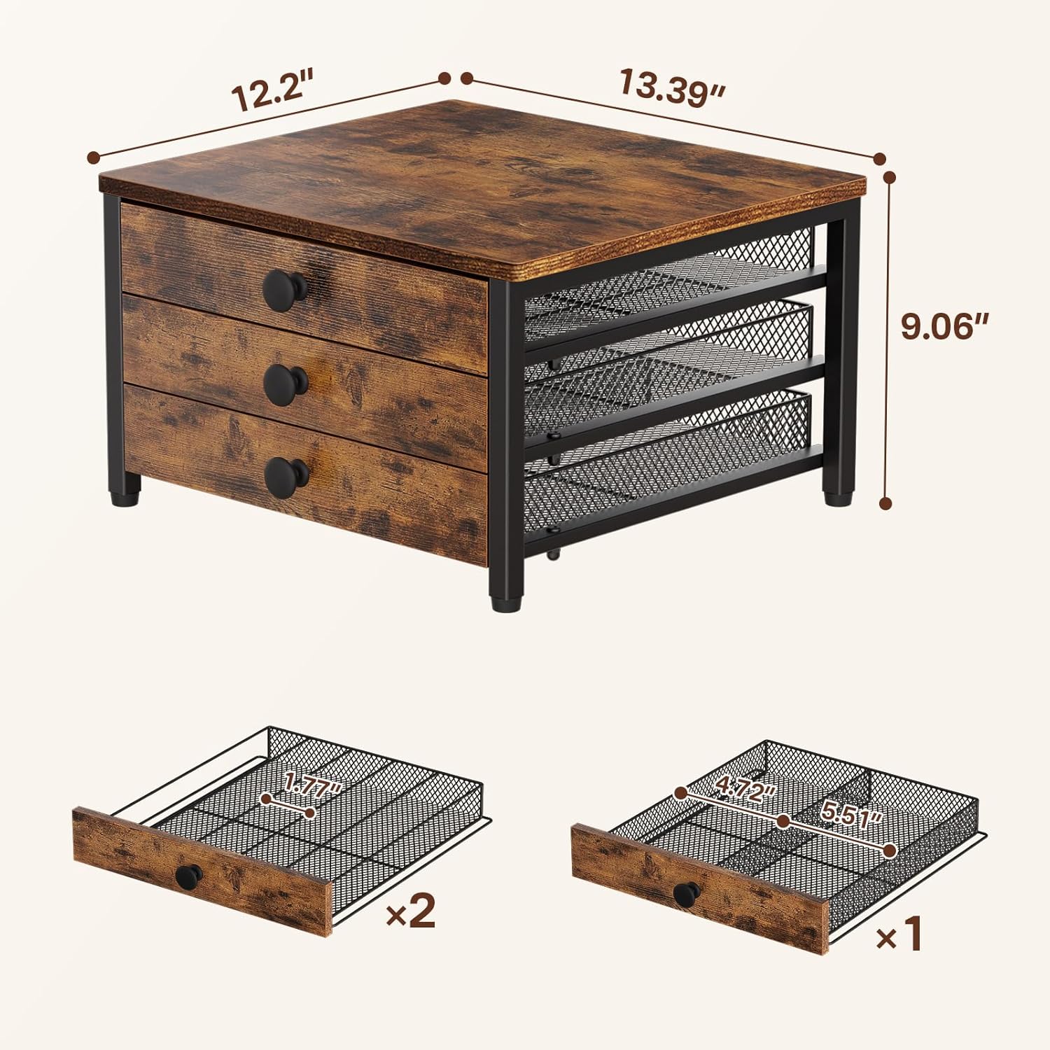 Coffee Pod Holder for Counter, 3 Tier Coffee Pod Drawer for K Cup Capsules, 60 Capacity Pods Storage Organizer Cups Capsule with Sliding Baskets for Coffee Bar, Kitchen - Image 3