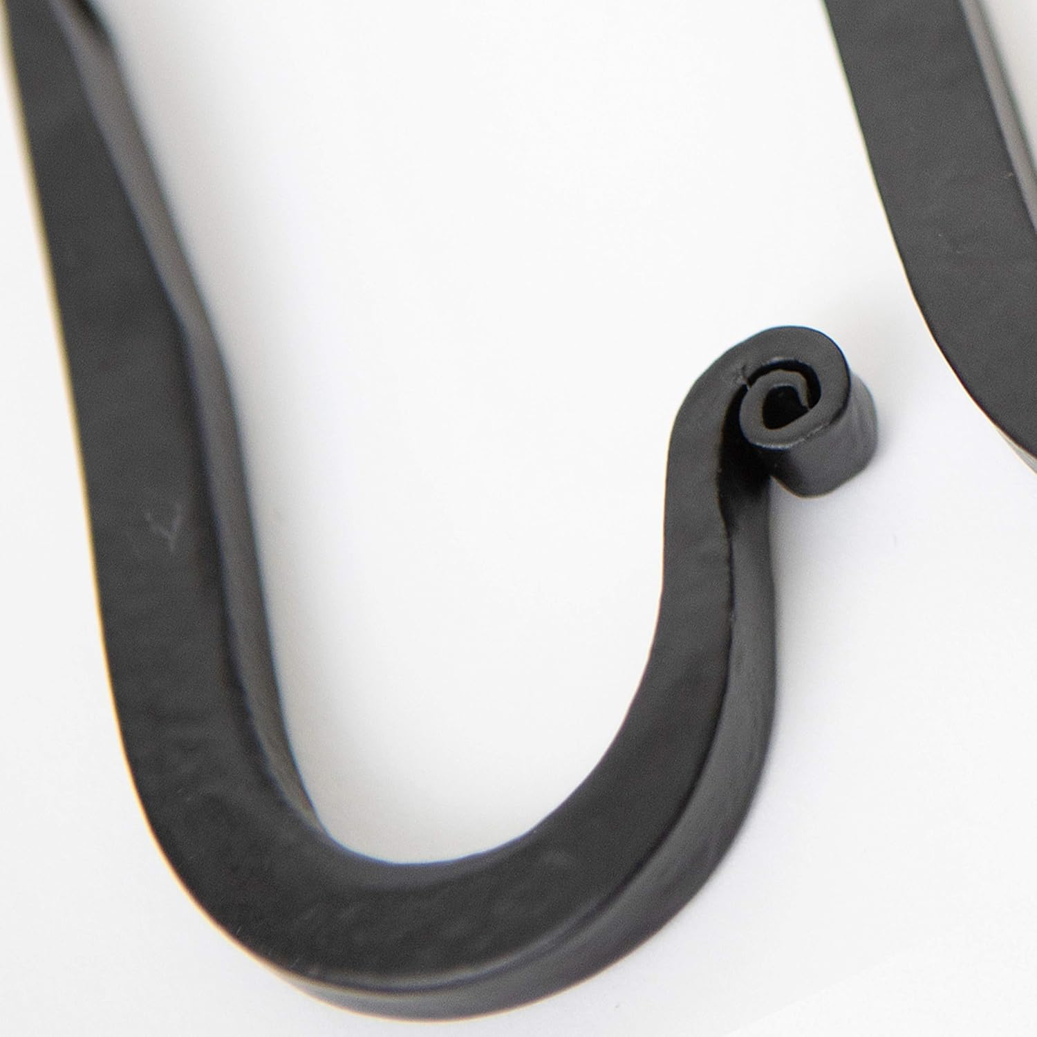 Decorative Wrought Iron Hooks for Wall - Heavy Duty Black Hooks for Hanging Coats, Bags, Hats and Towels, Rusic Wall Hangers - 3.75 x 0.5 x 2 Inch (Black, 3 Units) - Image 2