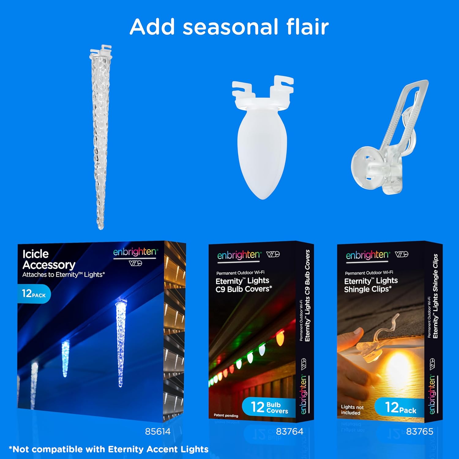 Enbrighten Vibe Eternity Permanent Outdoor Lights for House, 100 Feet, 72 RGBWIC LEDs, Close Spacing, 33lm, Color Changing, Christmas, Eave Lighting, Smart App, Works with Alexa, Google Home, 81103 - Image 10